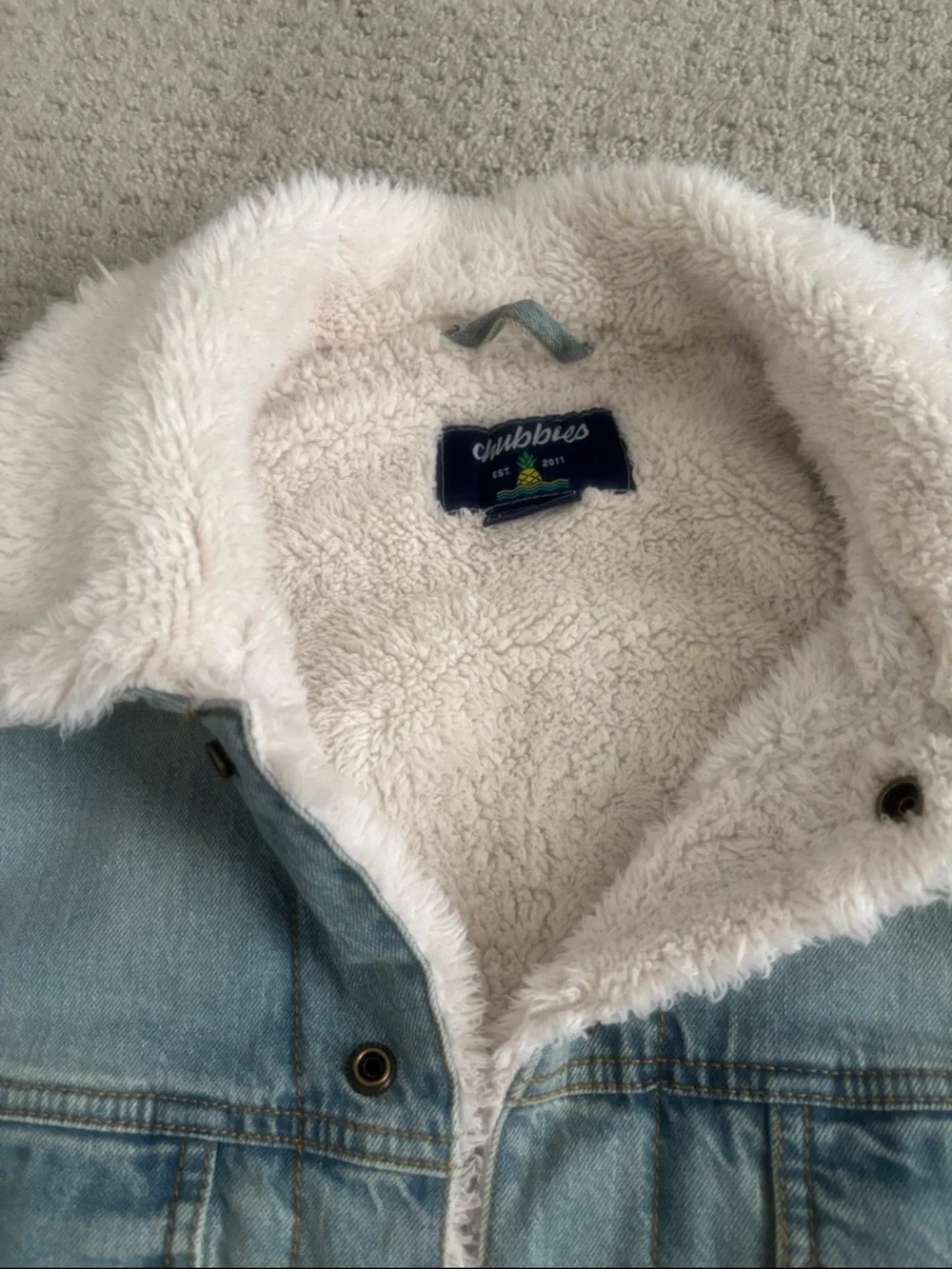 Chubbies Denim Jacket w/ Sherpa Lining - Picture 2 of 6